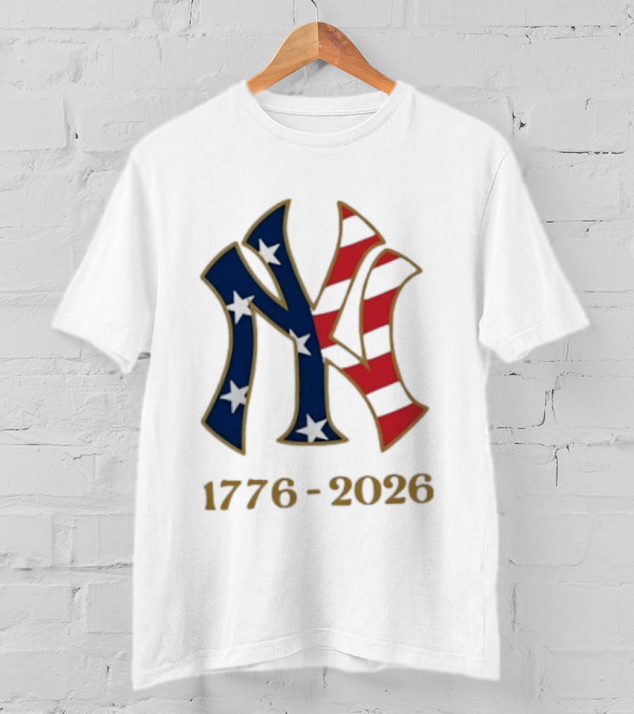 New York Yankees 1776 2026 250th Fourth Of July MLB Stars And Stripes T-Shirt