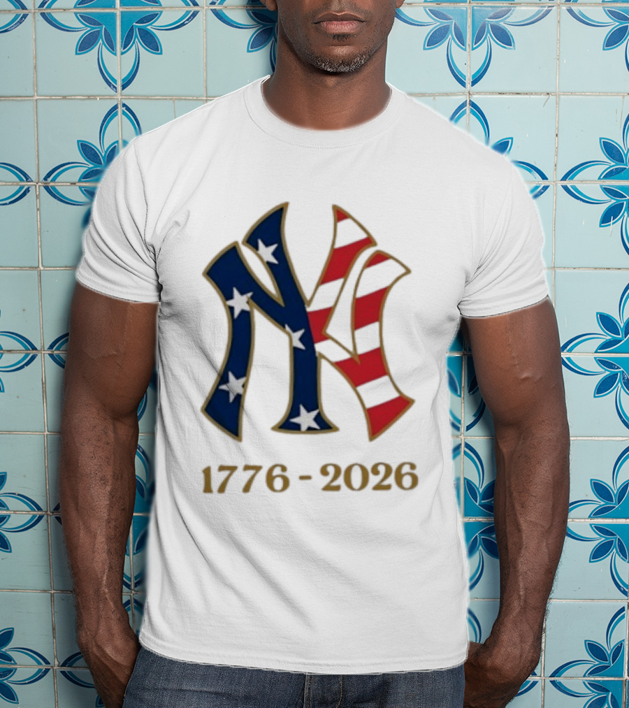 New York Yankees 1776 2026 250th Fourth Of July MLB Stars And Stripes T-Shirt