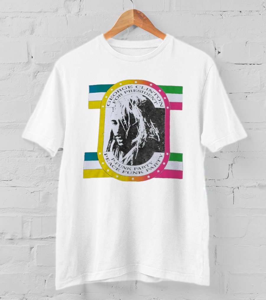 George Clinton For President P Funk Party Peace Funk Party Vintage Campaign T-Shirt
