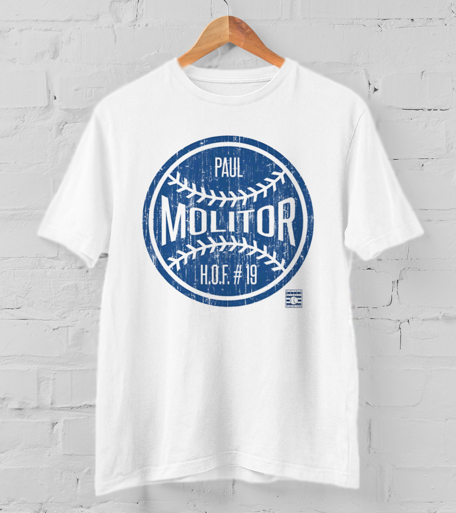 Paul Molitor HOF 19 Toronto Blue Jays Baseball Legend T-Shirt