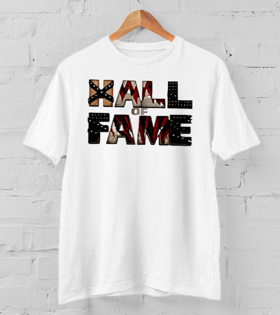 Hall Of Fame Horror Themed Letters With Blood Splatter T-Shirt