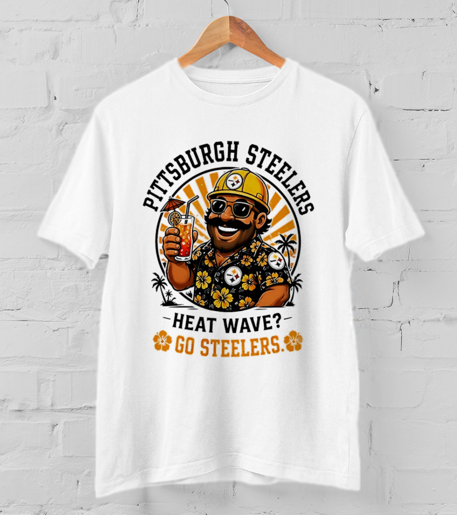 Pittsburgh Steelers Heat Wave Go Steelers Hawaiian Tropical Vibe T-Shirt