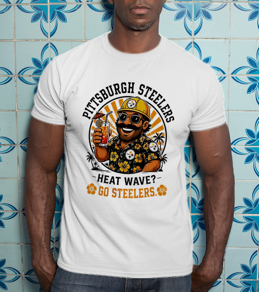Pittsburgh Steelers Heat Wave Go Steelers Hawaiian Tropical Vibe T-Shirt