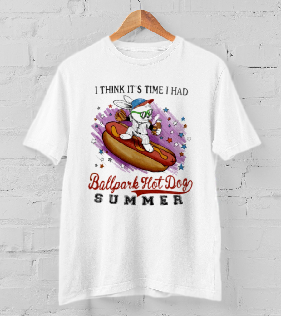 Rabbit I Think It's Time I Had Ballpark Hot Dog Summer T-Shirt