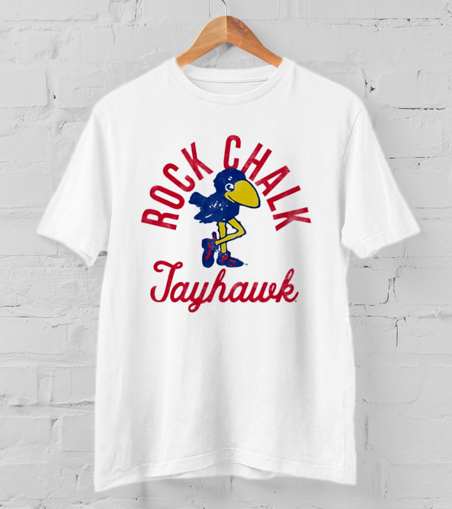 Rock Chalk Jayhawk Kansas Jayhawks Vintage Team Spirit T-Shirt