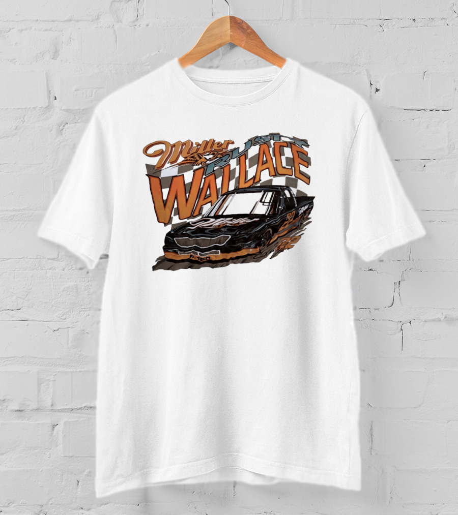 Rusty Wallace Miller F 150 22 NASCAR Racing Race Car Checkered Flag T-Shirt