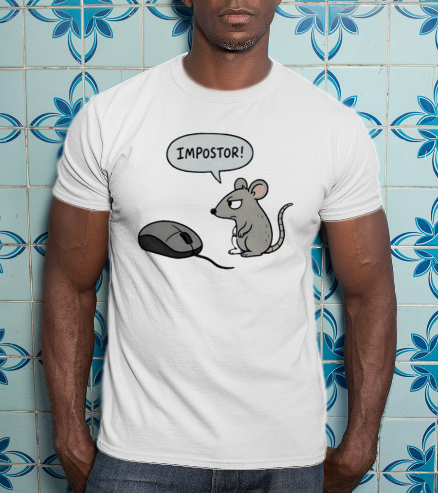 Impostor Mouse Rat Among Us Rodent Computer Joke T-Shirt