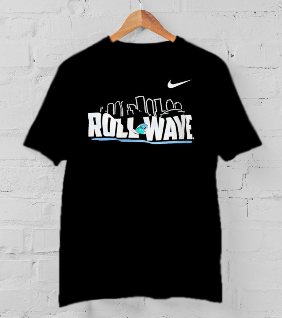 Tulane Green Wave Roll Wave Skyline Nike T-Shirt