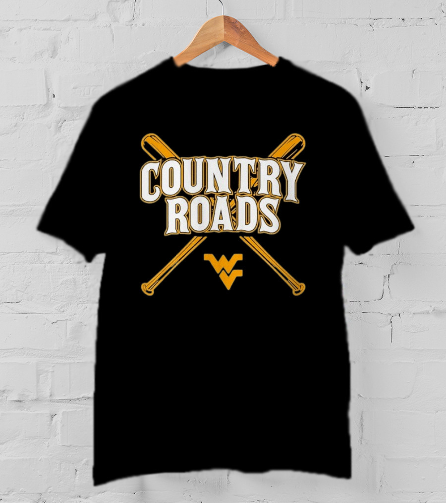 West Virginia Country Roads Baseball WV T-Shirt