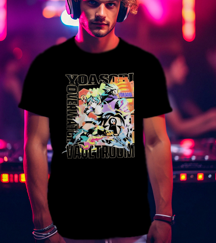 Yoasobi Over Vaultroom Kiriko Genji Pachimari Anime T-Shirt