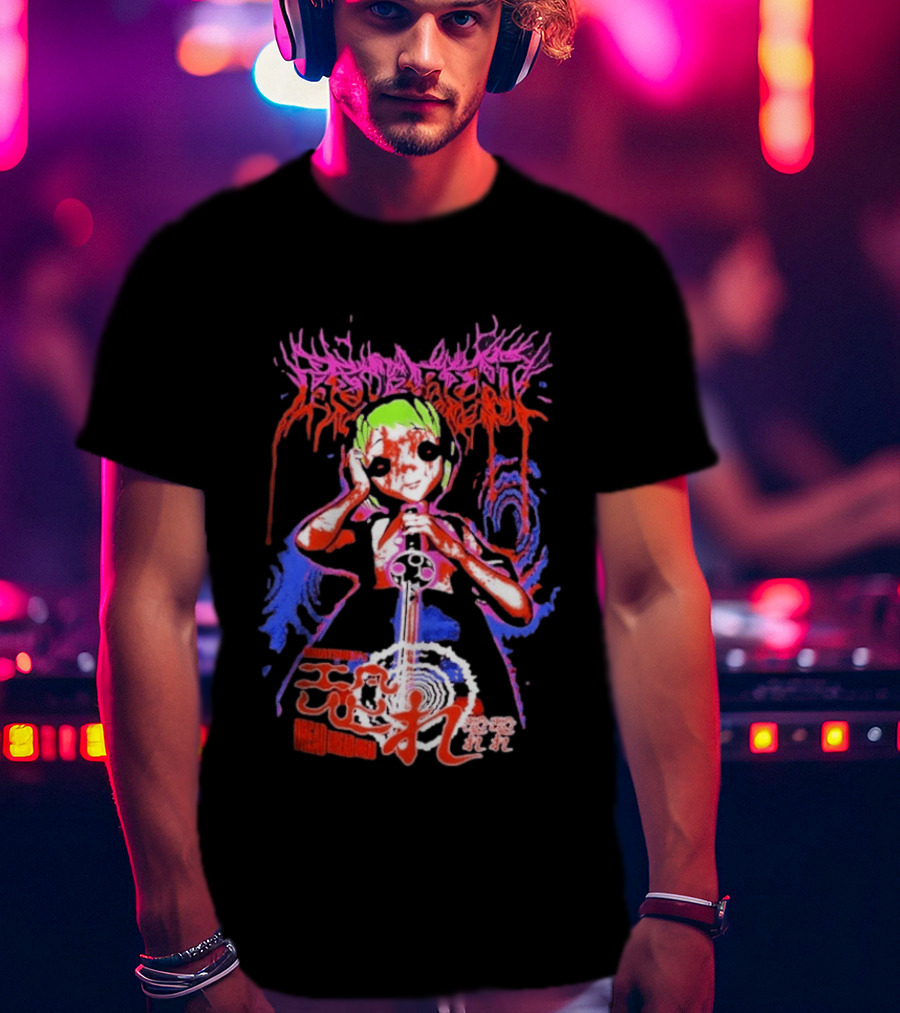 Hinatsura's Dread Dread Dread Colorful Manga Art Style With Japanese Script T-Shirt