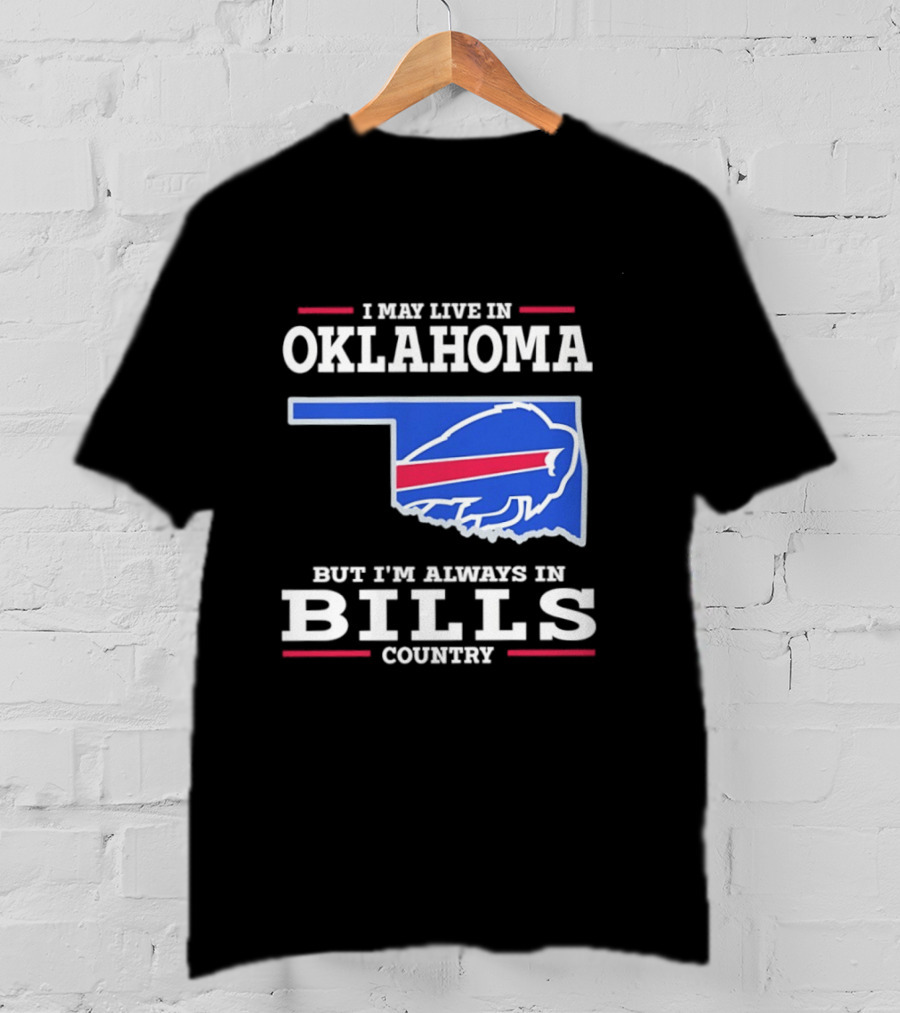 Oklahoma Resident Buffalo Bills Country Map Fan T-Shirt