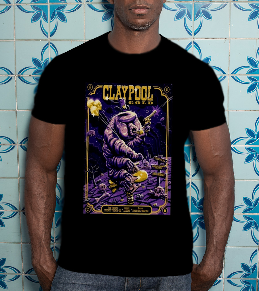 Claypool Gold Primus Frog Brigade Arizona Financial Theatre Phoenix June 30 2026 T-Shirt