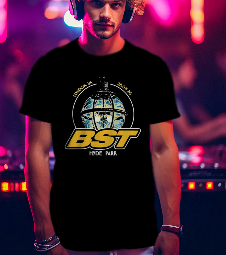 BST Hyde Park Festival London UK 28 June 2026 Globe Design Ateez Event T-Shirt