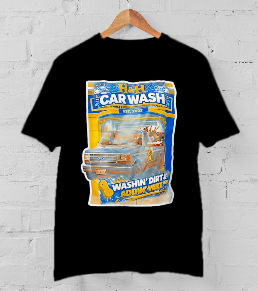 H And H Car Wash Washin' Dirt And Addin' Vert Milwaukee Brewers Est. 2022 T-Shirt