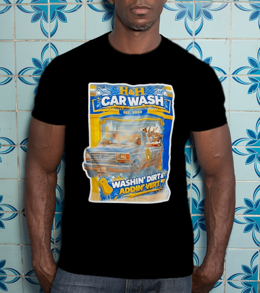 H And H Car Wash Washin' Dirt And Addin' Vert Milwaukee Brewers Est. 2022 T-Shirt