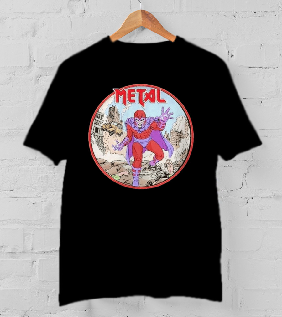 Metal Magneto Villain Heavy Metal Aesthetic Comic Book T-Shirt