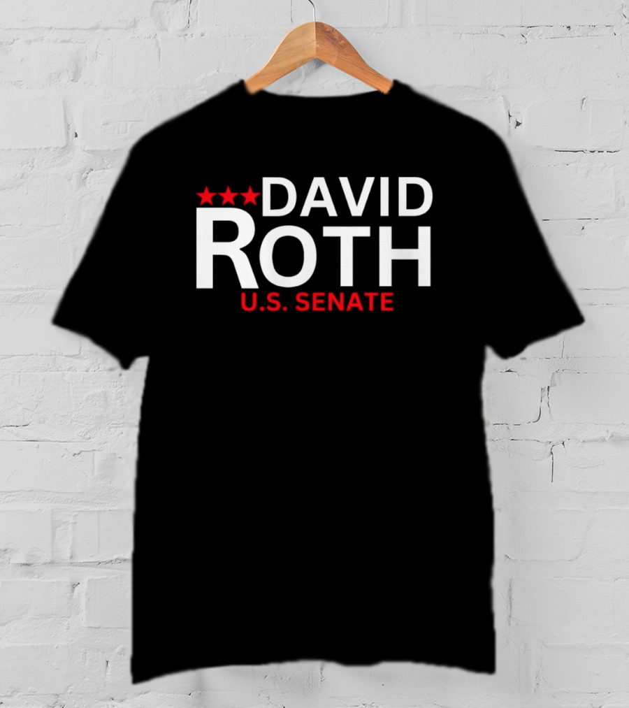 David Roth U.S. Senate Campaign 2026 With Red Stars T-Shirt