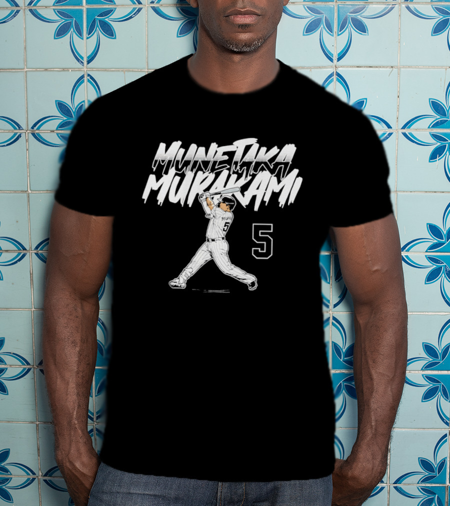 Munetaka Murakami No. 5 Swing Chicago White Sox Slugger T-Shirt