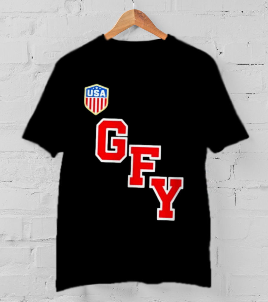 GFY USA Team Red Lettering And Shield T-Shirt