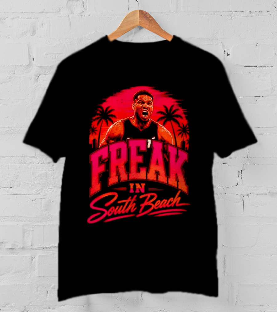 Freak Giannis Antetokounmpo In South Beach Miami Basketball T-Shirt
