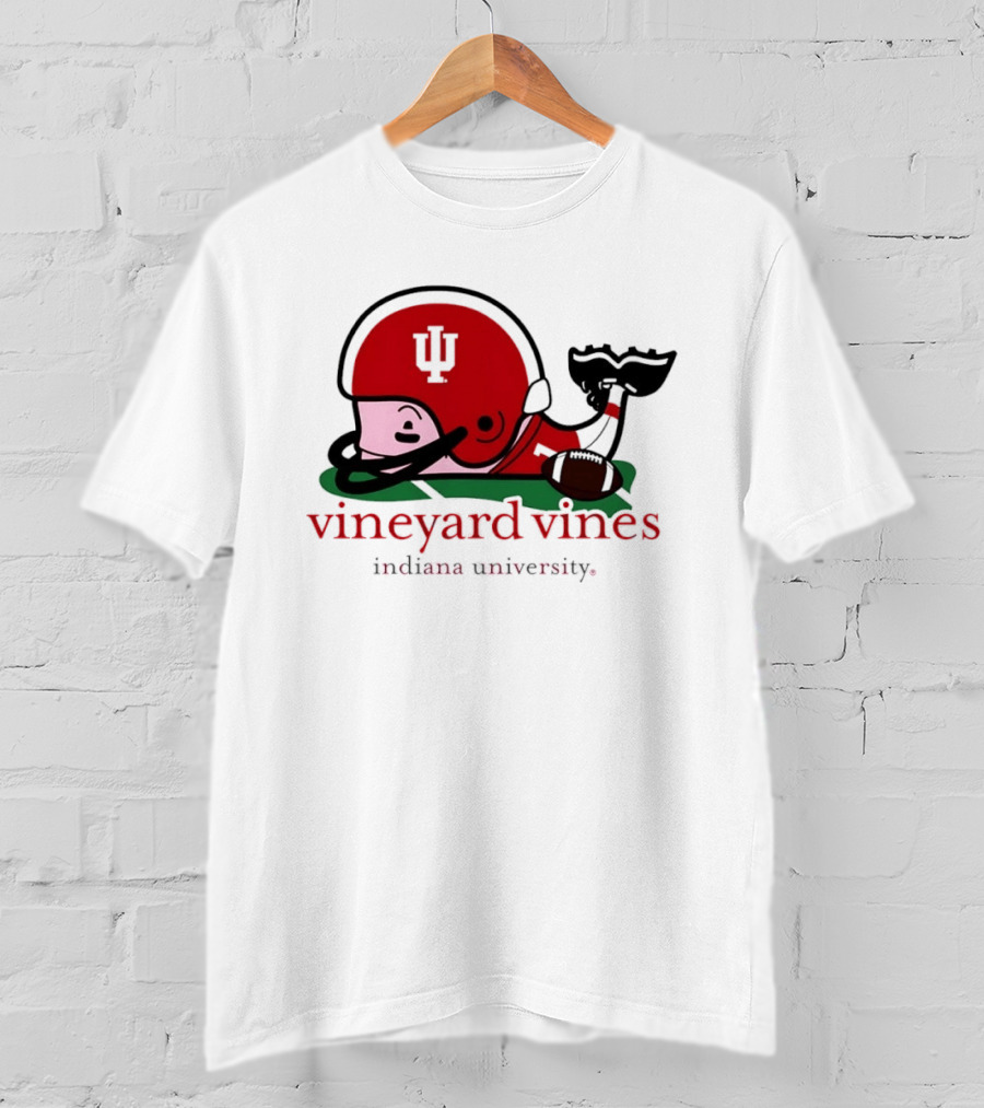 Indiana Hoosiers Football Whale Vineyard Vines Indiana University T-Shirt