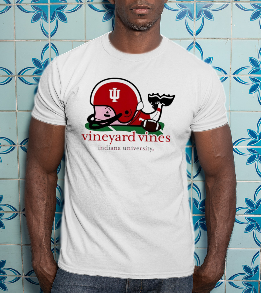 Indiana Hoosiers Football Whale Vineyard Vines Indiana University T-Shirt