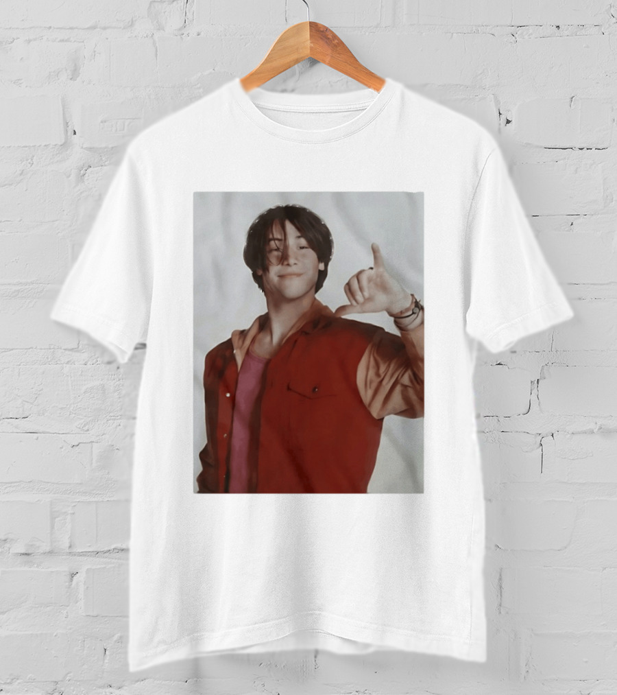 Keanu Reeves Hang Loose 90s Vintage Style Nostalgia Iconic Gesture T-Shirt