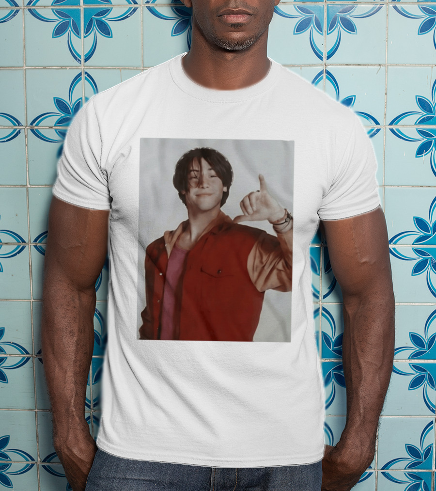 Keanu Reeves Hang Loose 90s Vintage Style Nostalgia Iconic Gesture T-Shirt