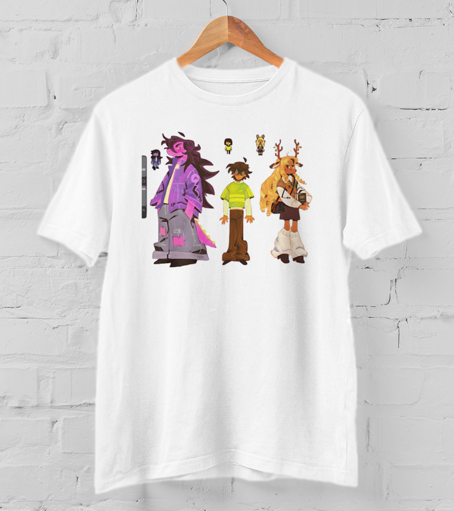 Deltarune Characters Illustrated Including Kris Susie And Noelle T-Shirt