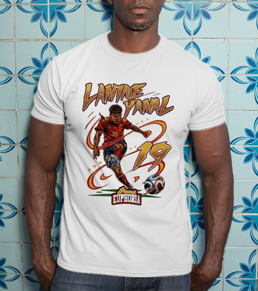 Lamine Yamal Number 19 Planet Euphoria Football T-Shirt