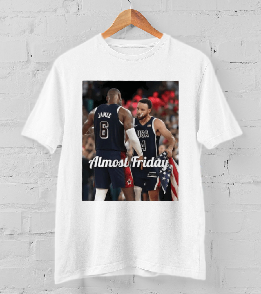 LeBron James Stephen Curry USA Basketball Almost Friday Team Spirit T-Shirt