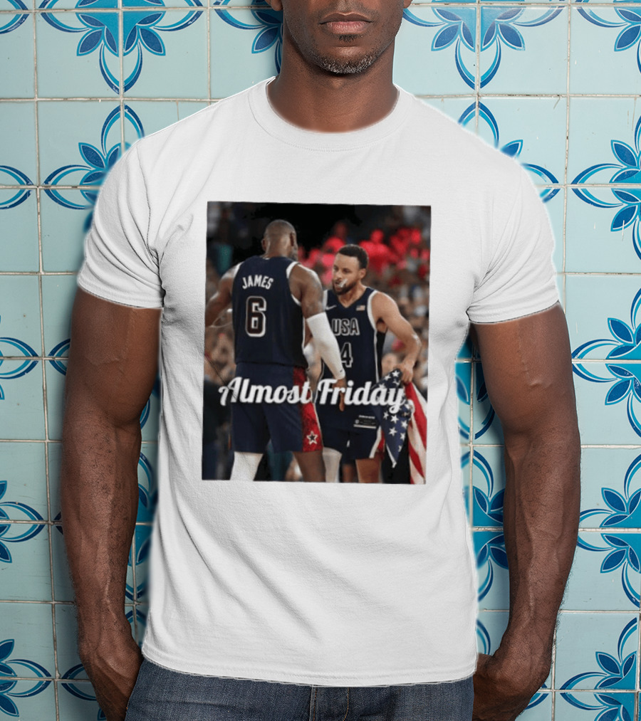 LeBron James Stephen Curry USA Basketball Almost Friday Team Spirit T-Shirt