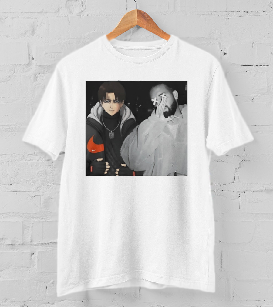 Levi Ackerman Nike Puffer Jacket Drake Crossover Fashion T-Shirt
