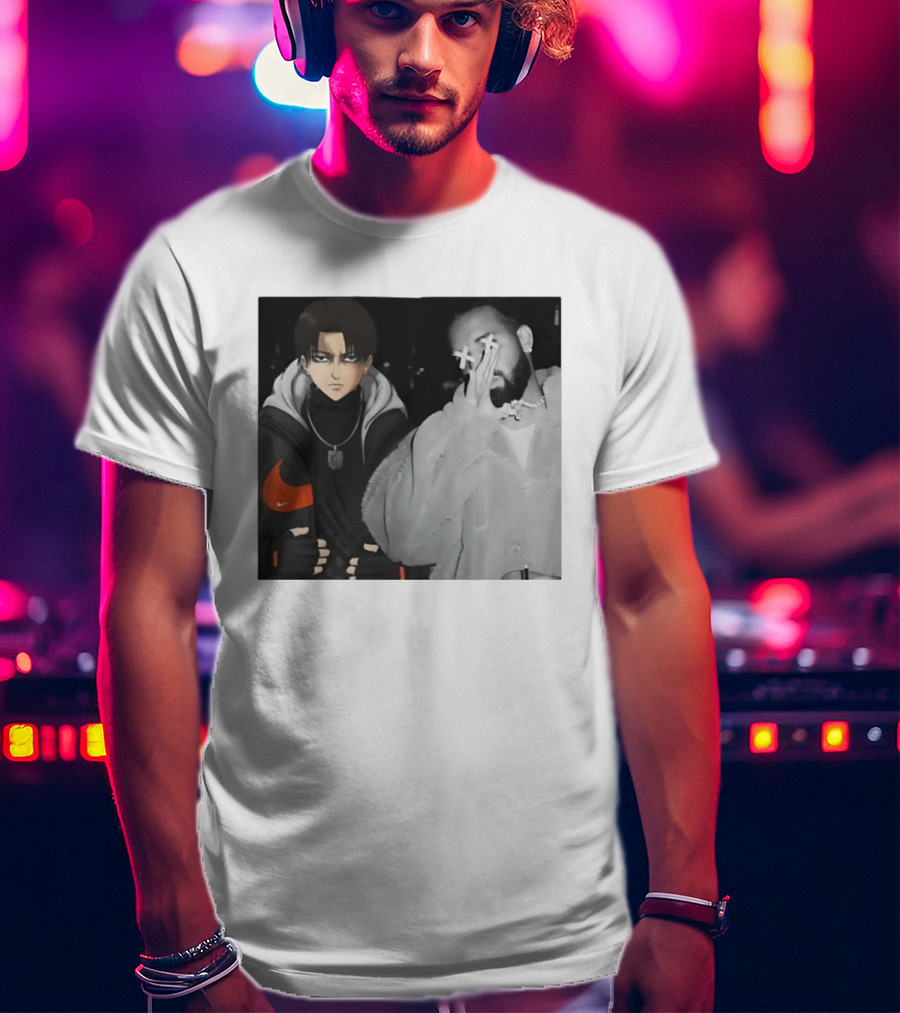 Levi Ackerman Nike Puffer Jacket Drake Crossover Fashion T-Shirt