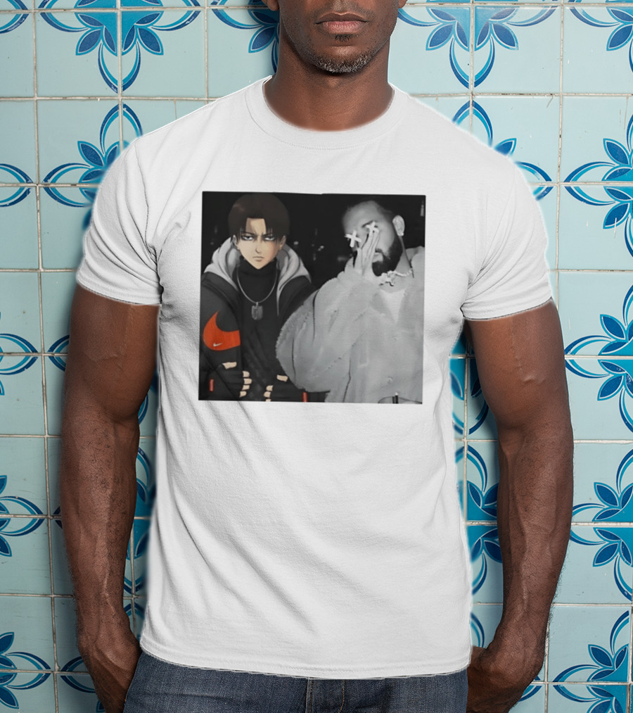 Levi Ackerman Nike Puffer Jacket Drake Crossover Fashion T-Shirt