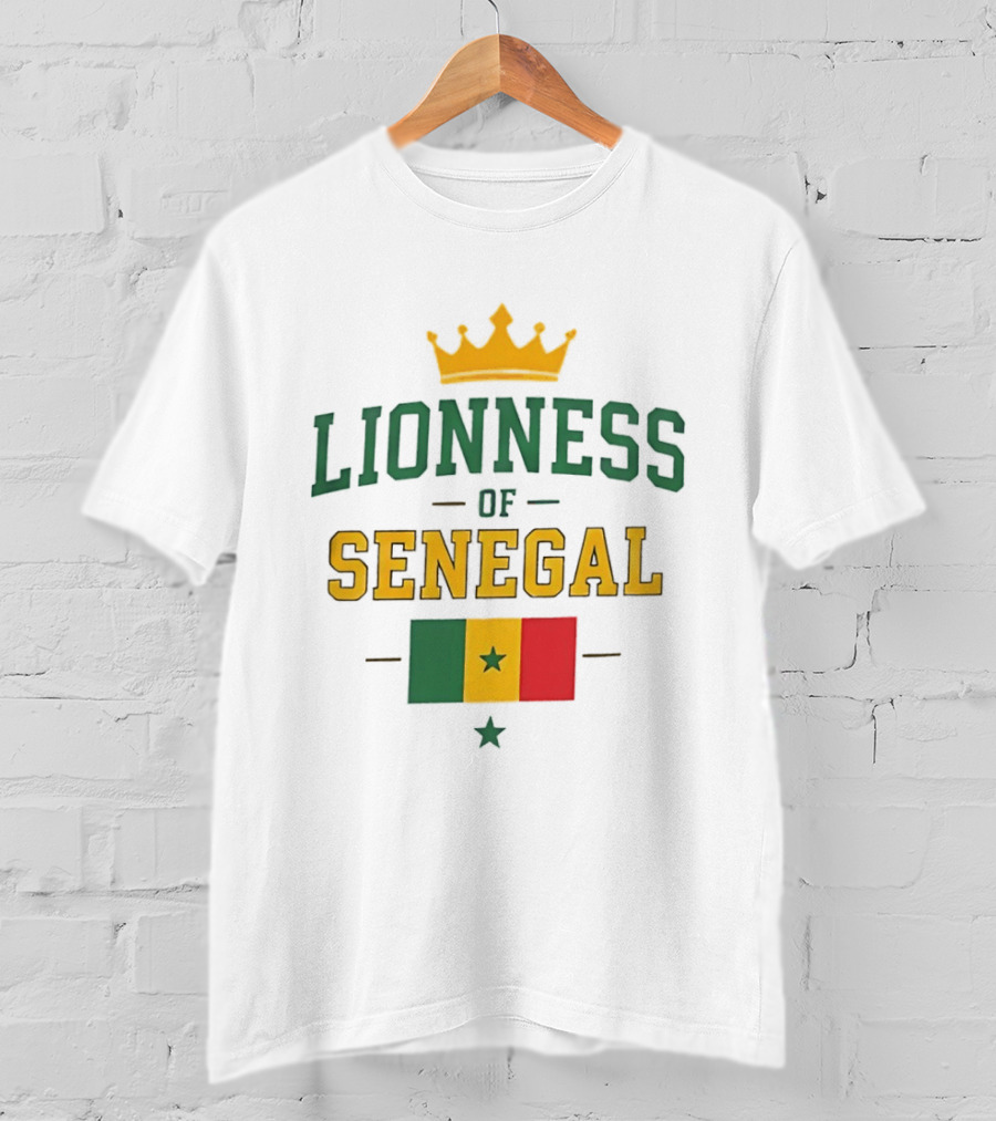 Lioness Of Senegal Flag Crown National T-Shirt