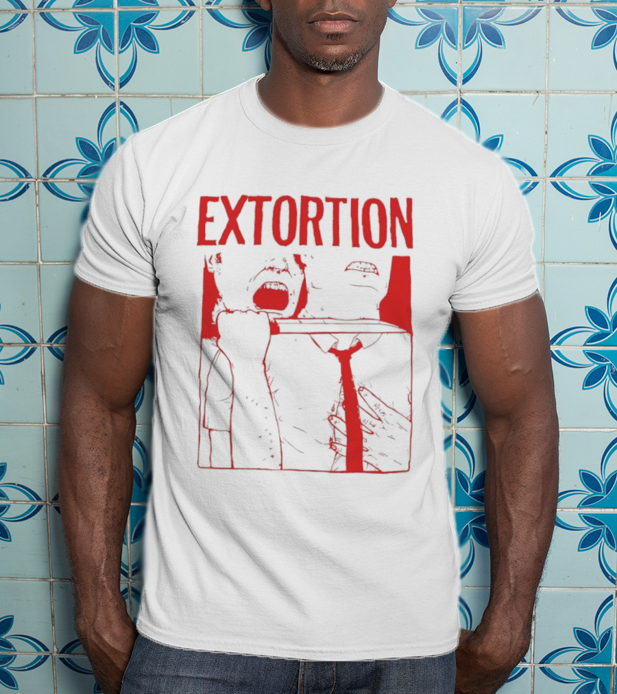 Extortion Throat Slit Dark Horror Red Grunge Aesthetic T-Shirt