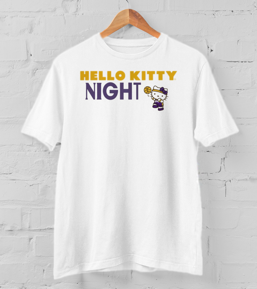 Hello Kitty Night Los Angeles Sparks Basketball Event T-Shirt