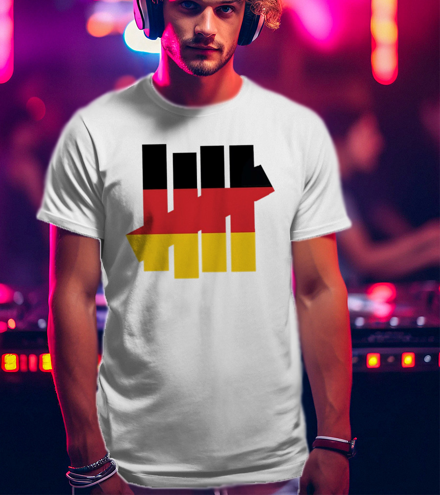 Germany Flag Undefeated Tally Marks Black Red Gold T-Shirt