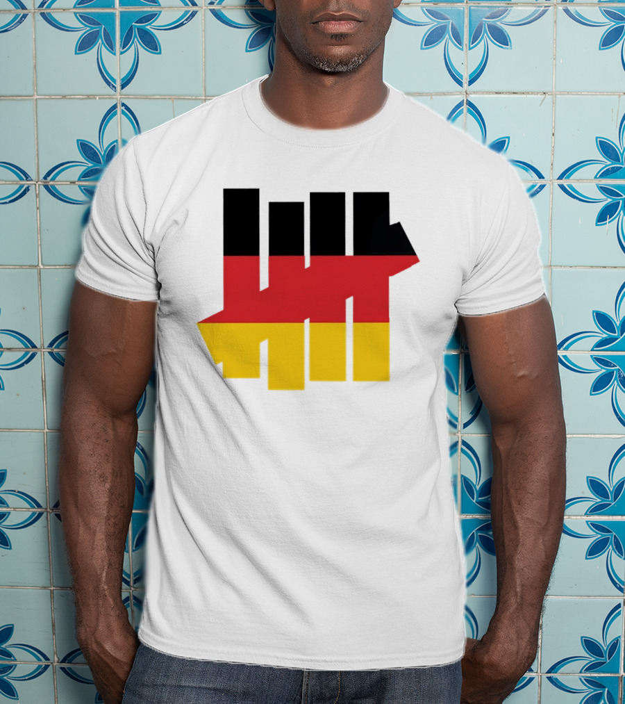 Germany Flag Undefeated Tally Marks Black Red Gold T-Shirt