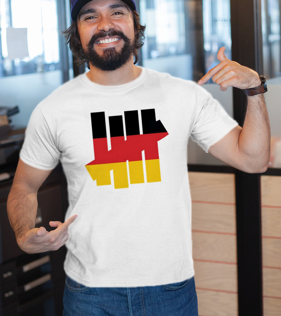 Germany Flag Undefeated Tally Marks Black Red Gold T-Shirt