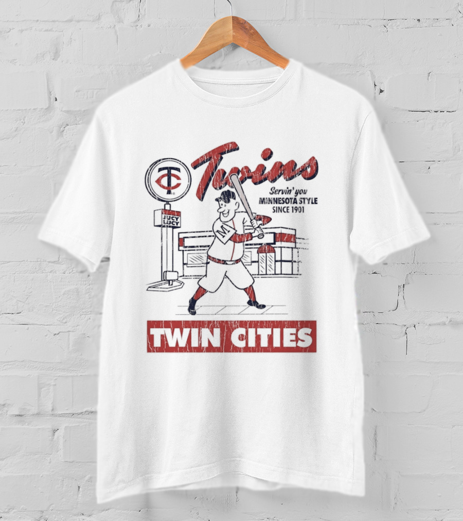 Twin Cities Twins Baseball Deli Arch Jucy Lucy T-Shirt