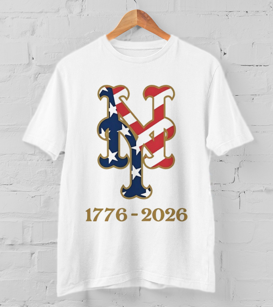 New York Mets MLB 1776 2026 250th Fourth Of July Patriotic T-Shirt