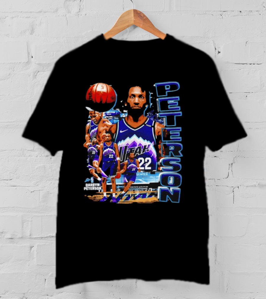 Utah Jazz Darryn Peterson NBA Player Collage Peterson 22 T-Shirt