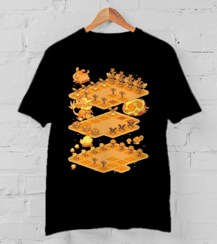 GDQ Happy Harvest Farm Simulation Cute Animals And Crops T-Shirt