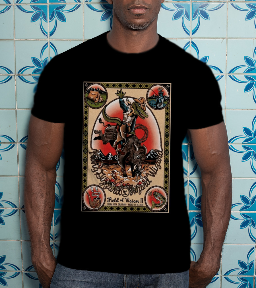 King Gizzard And The Lizard Wizard Field Of Vision II Buena Vista Colorado August 14 16 2026 T-Shirt