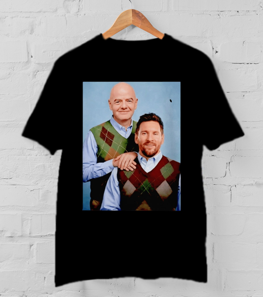 Lionel Messi And Gianni Infantino Step Brothers Movie Style Sweater Vest Image T-Shirt