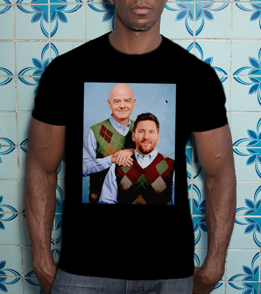 Lionel Messi And Gianni Infantino Step Brothers Movie Style Sweater Vest Image T-Shirt
