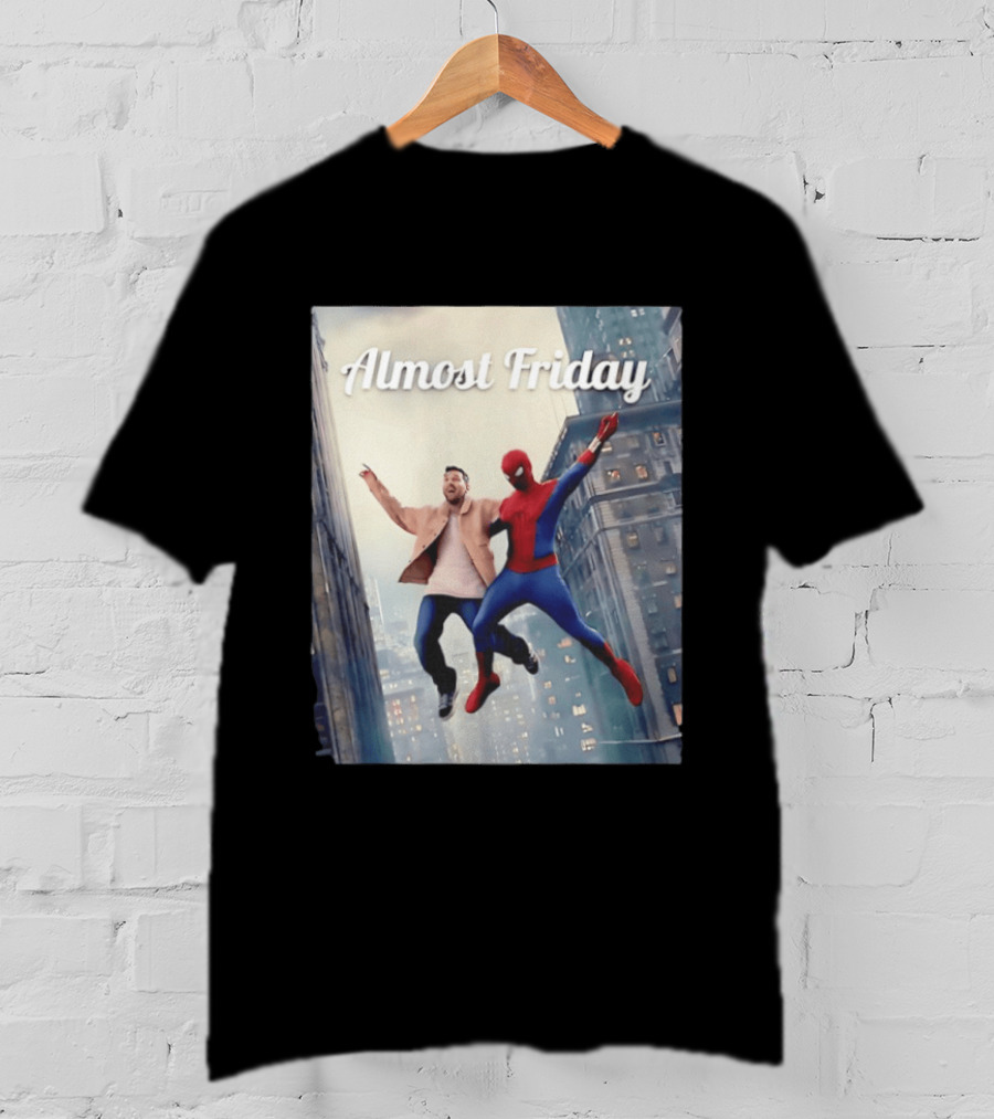 Almost Friday Lionel Messi Spider Man Cityscape Adventure T-Shirt
